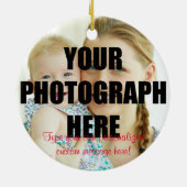 Baby's Eerste Kerstmis Gepersonaliseerde versierin Keramisch Ornament (Achterkant)