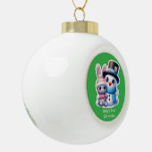 Baby's eerste Kerstmis Keramische Bal Ornament (Links)