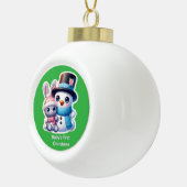 Baby's eerste Kerstmis Keramische Bal Ornament (Rechts)