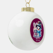 Baby's eerste Kerstmis Keramische Bal Ornament (Links)