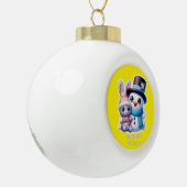 Baby's eerste Kerstmis Keramische Bal Ornament (Links)