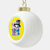 Baby's eerste Kerstmis Keramische Bal Ornament (Rechts)