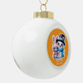 Baby's eerste Kerstmis Keramische Bal Ornament (Links)