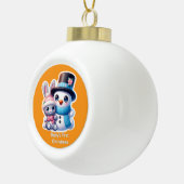 Baby's eerste Kerstmis Keramische Bal Ornament (Rechts)