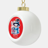 Baby's eerste Kerstmis Keramische Bal Ornament (Rechts)