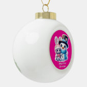 Baby's eerste Kerstmis Keramische Bal Ornament (Links)