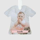 Baby's Eerste Kerstmis met foto Ornament (achterkant)