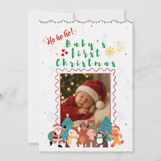 Baby's Eerste Kerstmis Persoonlijk Kaart