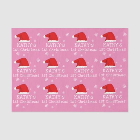 Baby's eerste kerstroze kerstkerstkerstkerstman me tissuepapier (Voorkant)