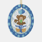 Baby's eerste kerstsieraap keramisch ornament (Rechts)