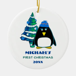 Baby's eerste kerstsieraden keramisch ornament