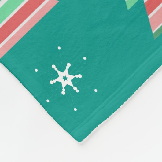 Baby's eerste kerstsneeuwbol Snowflakes-boom Fleece Deken (Hoek)