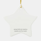 Baby's eerste kerstster-fotoversiering keramisch ornament (Achterkant)