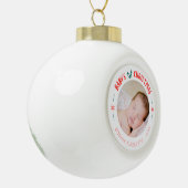 Baby's eerste kersttasje keramische bal ornament (Links)