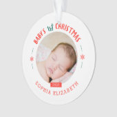 Baby's eerste kersttasje ornament (voorkant)