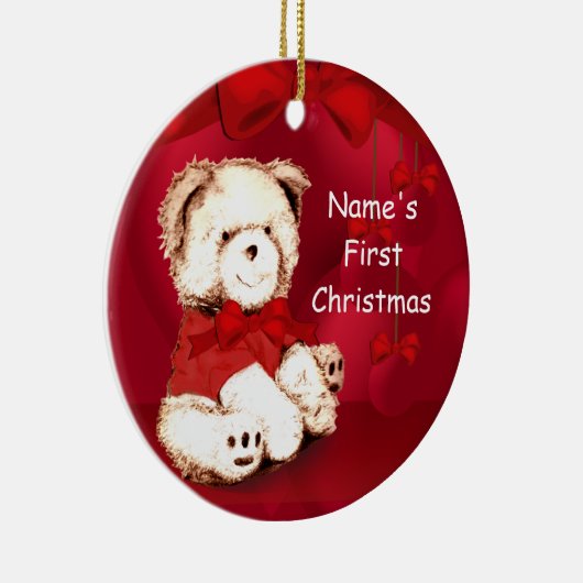 Baby's eerste kerstteddy Bear Ornament (Rechts)