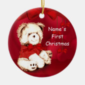 Baby's eerste kerstteddy Bear Ornament (Voorkant)