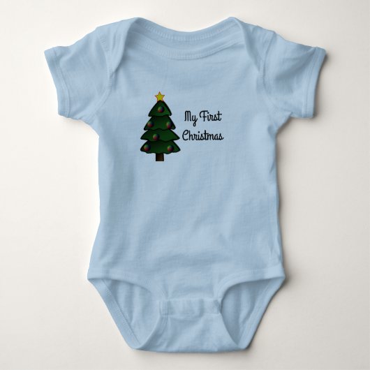 Baby's eerste kersttrui romper (Voorkant)
