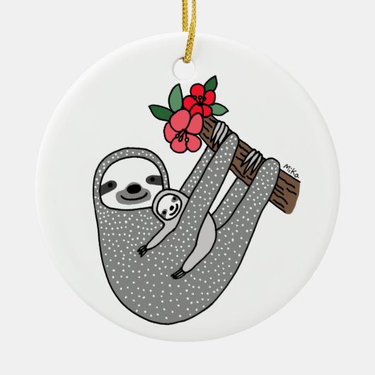 Baby's Eerste kerstversiering Aangepast versiering Keramisch Ornament (Voorkant)