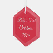 Baby's eerste kerstversiering glas ornament (Voorkant links)