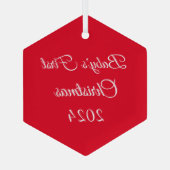 Baby's eerste kerstversiering glas ornament (Achterkant)