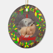 Baby's eerste kerstversiering keramisch ornament (Links)