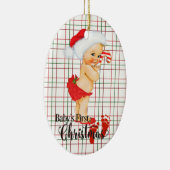 Baby's eerste kerstversiering keramisch ornament (Rechts)