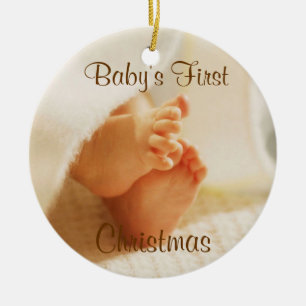 Baby's eerste kerstversiering keramisch ornament