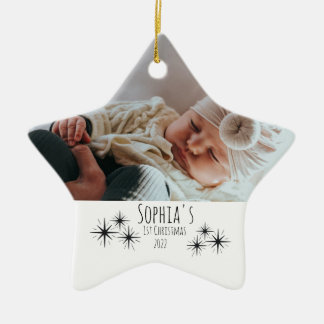 Baby's eerste kerstversiering keramisch ornament