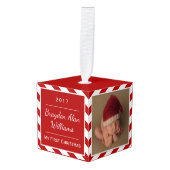Baby's eerste kerstversiering | Kies uw kleur Ornament (Voorkant hoekig)