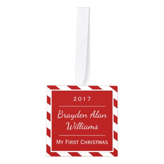 Baby's eerste kerstversiering | Kies uw kleur Ornament (Voorkant)