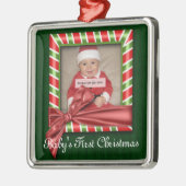 Baby's eerste kerstversiering metalen ornament (Links)