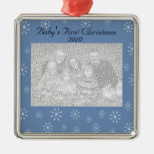 Baby's eerste kerstversiering metalen ornament (Voorkant)
