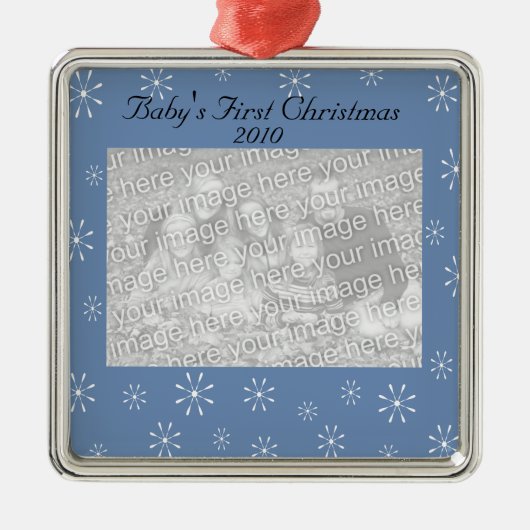 Baby's eerste kerstversiering metalen ornament (Voorkant)