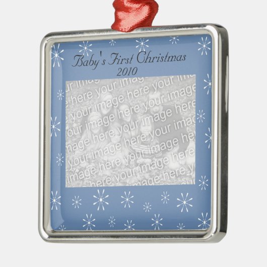 Baby's eerste kerstversiering metalen ornament (Links)