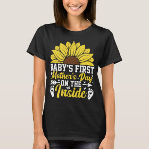 Baby's eerste moederdag aan de binnenkant Grappige T-shirt