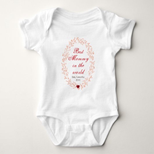 Baby's eerste moederdag outfit romper (Voorkant)