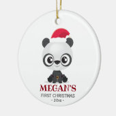 Baby's eerste ornament met Kerstmis Panda Beer (Links)