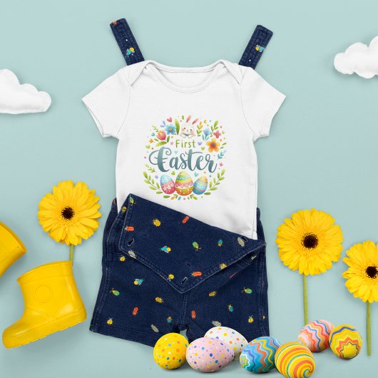 Baby's eerste paashaas romper