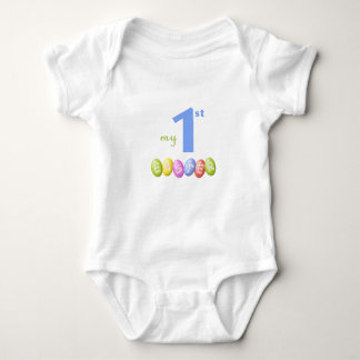 Baby's eerste Pasen shirt met vrolijke paaseieren