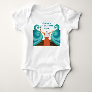 Baby's eerste Pesach Lieve Mozes Aangepaste naam Romper