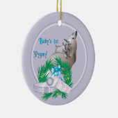 Baby's Eerste Pygmy Goat Wreath Holiday Ornament (Rechts)
