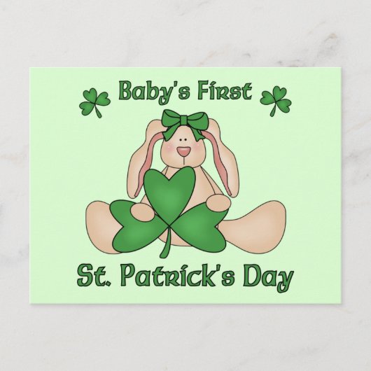 Baby's eerste St. Patrick's Day Briefkaart (Voorkant)