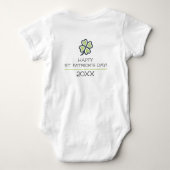 Baby's eerste St. Patrick's Day regenboogklaver Romper (Achterkant)