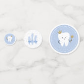 Baby's eerste tandfeest Monogram Decoraties Confetti (Achterkanten)