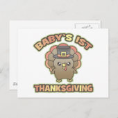 Baby's eerste Thanksgiving briefkaart (Voorkant / Achterkant)