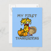 Baby's eerste Thanksgiving Feestdagenkaart (Voorkant / Achterkant)