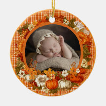 Baby's Eerste Thanksgiving Herfst Bloem Foto