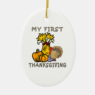 Baby's eerste Thanksgiving Keramisch Ornament