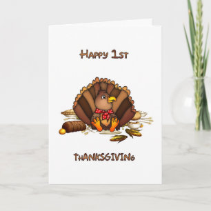 Baby's eerste Thanksgiving Wenskaart Feestdagen Kaart